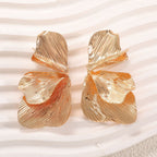 Women's ear clips in an elegant, textured design Calm Wears-https://detail.1688.com/offer/908630295123.html-Calm Wears-Gold yellow-Calm Wears