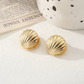 Women's ear clips in elegant shell design Calm Wears-https://detail.1688.com/offer/793517413670.html-Calm Wears-Gold-Calm Wears