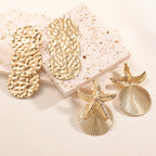 Women's ear clips in luxurious shell and starfish design Calm Wears-https://detail.1688.com/offer/982158722475.html-Calm Wears-Unknown-Calm Wears