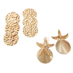 Women's ear clips in luxurious shell and starfish design Calm Wears-https://detail.1688.com/offer/982158722475.html-Calm Wears-Unknown-Calm Wears