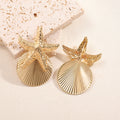 Women's ear clips in luxurious shell and starfish design Calm Wears-https://detail.1688.com/offer/982158722475.html-Calm Wears-Unknown-Calm Wears