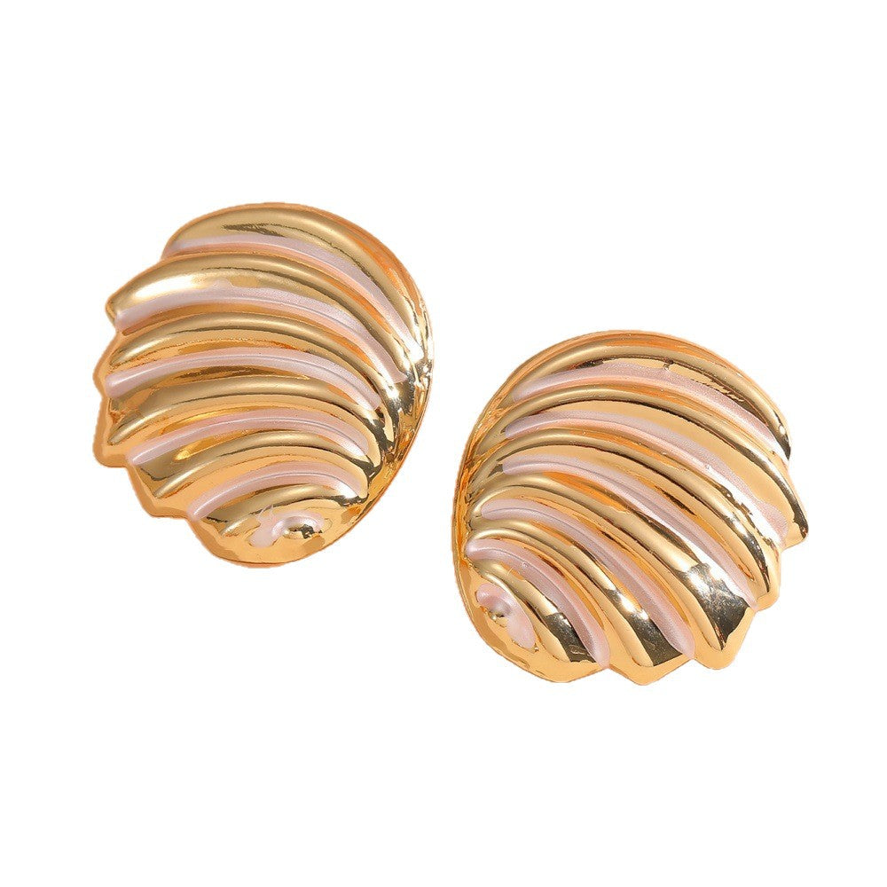 Women's ear clips in maritime shell design Calm Wears-https://detail.1688.com/offer/968792609943.html-Calm Wears-Style 3-Calm Wears