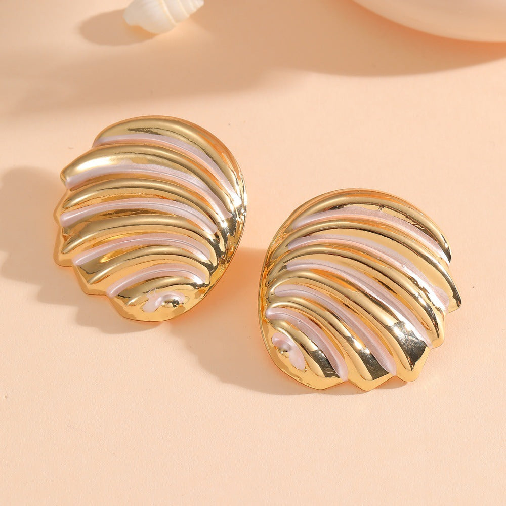 Women's ear clips in maritime shell design Calm Wears-https://detail.1688.com/offer/968792609943.html-Calm Wears-Unknown-Calm Wears