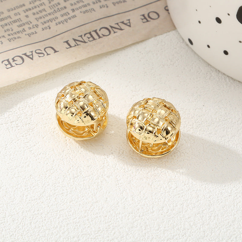Women's Ear Clips with Elegant Pattern Calm Wears-https://detail.1688.com/offer/788985811259.html-Calm Wears-Gold-Calm Wears
