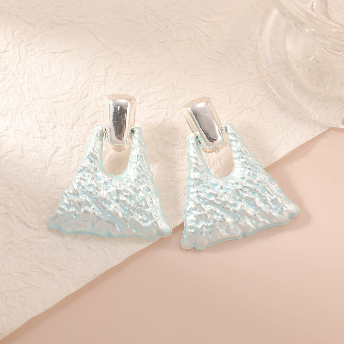 Women's earrings in artistic design Calm Wears-https://detail.1688.com/offer/1028504125902.html-Calm Wears-Light blue-Calm Wears