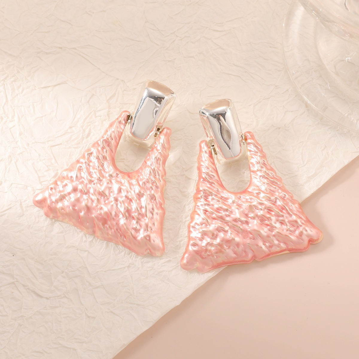 Women's earrings in artistic design Calm Wears-https://detail.1688.com/offer/1028504125902.html-Calm Wears-Light pink-Calm Wears