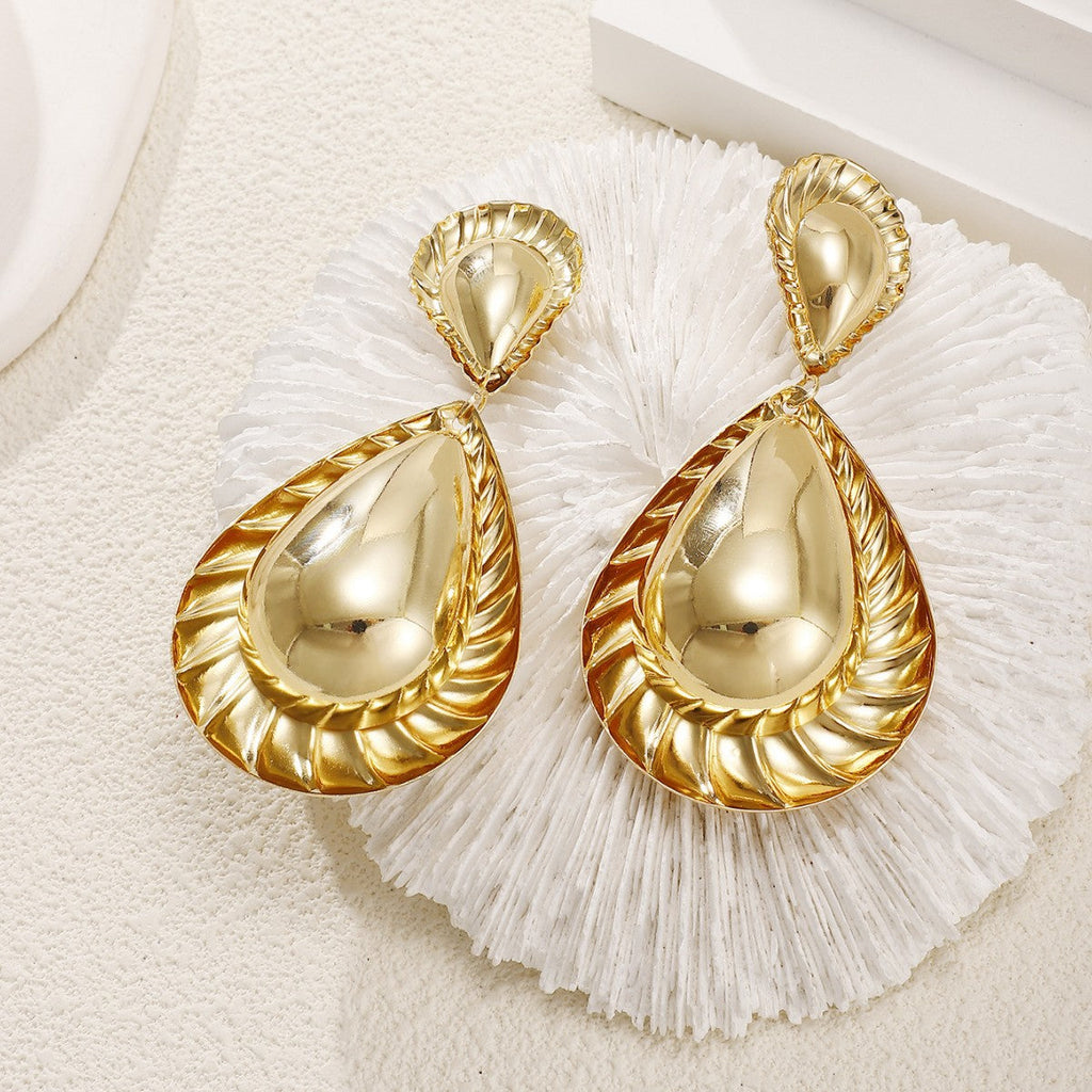 Women's earrings in artistic, structured design Calm Wears-https://detail.1688.com/offer/839067662659.html-Calm Wears-Gold-Calm Wears