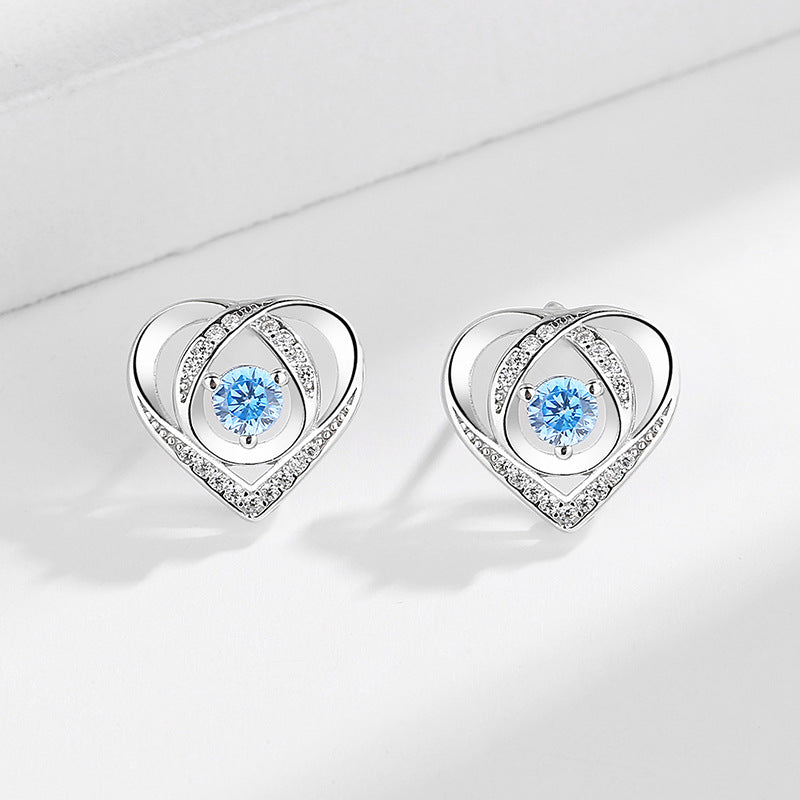 Women's earrings in elegant heart design with sparkling zirconia Calm Wears-https://detail.1688.com/offer/670785649364.html-Calm Wears-Blue-Calm Wears