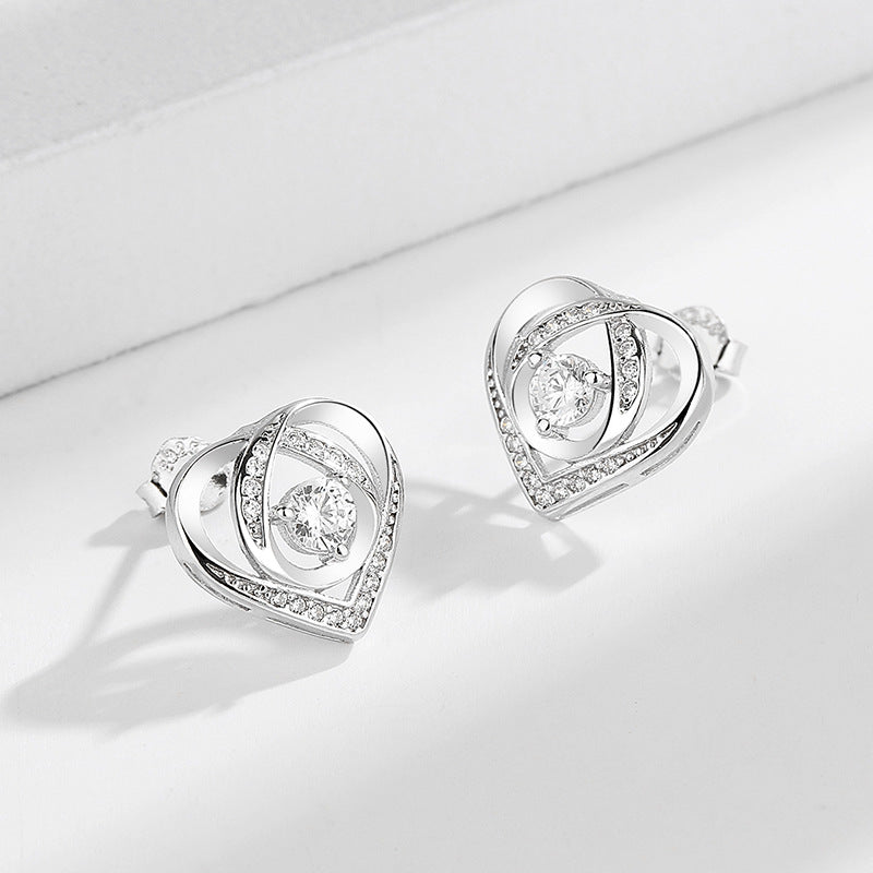 Women's earrings in elegant heart design with sparkling zirconia Calm Wears-https://detail.1688.com/offer/670785649364.html-Calm Wears-White-Calm Wears