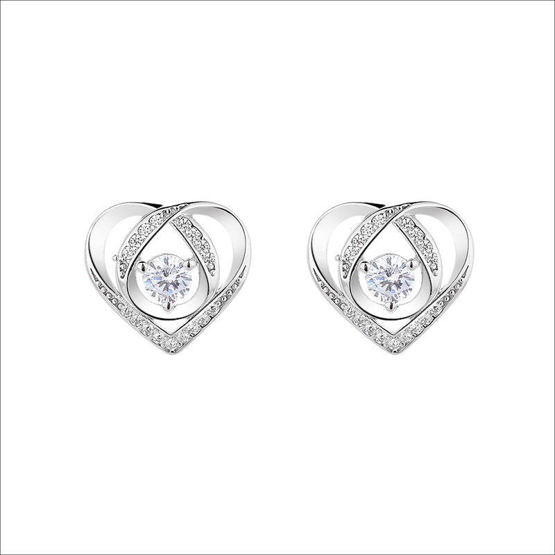 Women's earrings in elegant heart design with sparkling zirconia Calm Wears-https://detail.1688.com/offer/670785649364.html-Calm Wears-White-Calm Wears