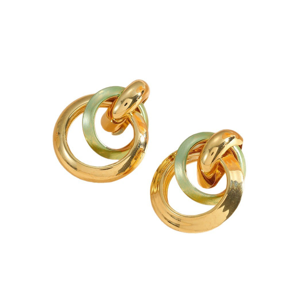 Women's earrings in elegant ring design Calm Wears-https://detail.1688.com/offer/968807937685.html-Calm Wears-Style 3-Calm Wears