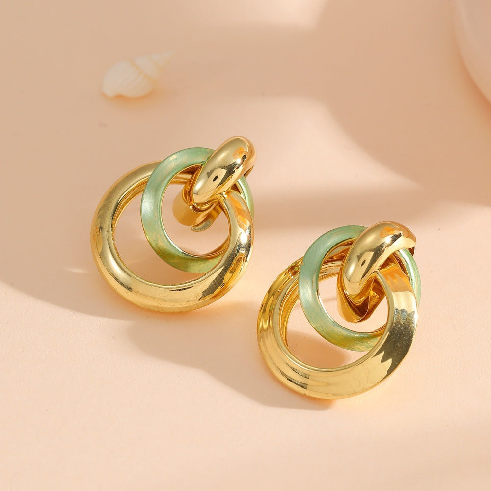 Women's earrings in elegant ring design Calm Wears-https://detail.1688.com/offer/968807937685.html-Calm Wears-Unknown-Calm Wears