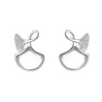 Women's earrings in elegant whale fin design Calm Wears-https://detail.1688.com/offer/673965633864.html-Calm Wears-Platinum-925-Calm Wears