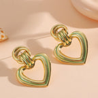 Women’s earrings in modern heart design Calm Wears-https://detail.1688.com/offer/968764189226.html-Calm Wears-Gold-Calm Wears