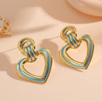 Women’s earrings in modern heart design Calm Wears-https://detail.1688.com/offer/968764189226.html-Calm Wears-Gold-Calm Wears