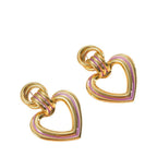 Women’s earrings in modern heart design Calm Wears-https://detail.1688.com/offer/968764189226.html-Calm Wears-Gold-Calm Wears