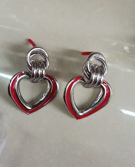 Women’s earrings in modern heart design Calm Wears-https://detail.1688.com/offer/968764189226.html-Calm Wears-Style 7-Calm Wears