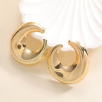 Women's earrings with elegant curved design Calm Wears-https://detail.1688.com/offer/992722443134.html-Calm Wears-Gold-Calm Wears