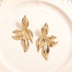 Women’s earrings with elegant leaf design Calm Wears-https://detail.1688.com/offer/1028177813222.html-Calm Wears-Gold yellow-Calm Wears