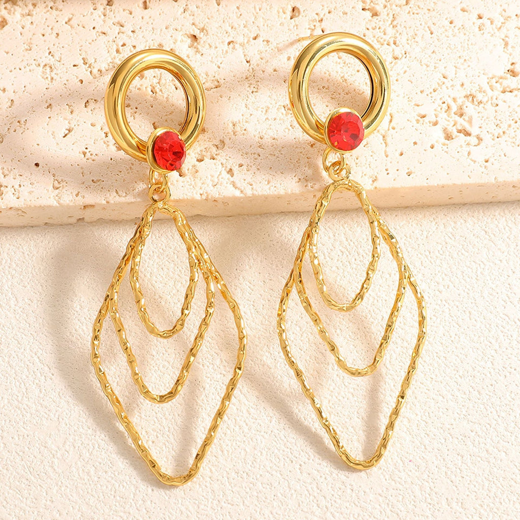 Women's earrings with elegant, shimmering design Calm Wears-https://detail.1688.com/offer/1052312126596.html-Calm Wears-Green-Calm Wears
