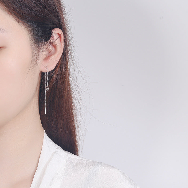 Women's earrings with elegant square pendant and shimmering zirconia Calm Wears-https://detail.1688.com/offer/613053975372.html-Calm Wears-White-925-Calm Wears
