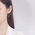 Women's earrings with elegant square pendant and shimmering zirconia Calm Wears-https://detail.1688.com/offer/613053975372.html-Calm Wears-White-925-Calm Wears