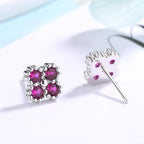 Women's earrings with multilayer floral design and sparkling zirconia Calm Wears-https://detail.1688.com/offer/612809754033.html-Calm Wears-Black-925-Calm Wears
