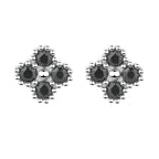 Women's earrings with multilayer floral design and sparkling zirconia Calm Wears-https://detail.1688.com/offer/612809754033.html-Calm Wears-Black-925-Calm Wears