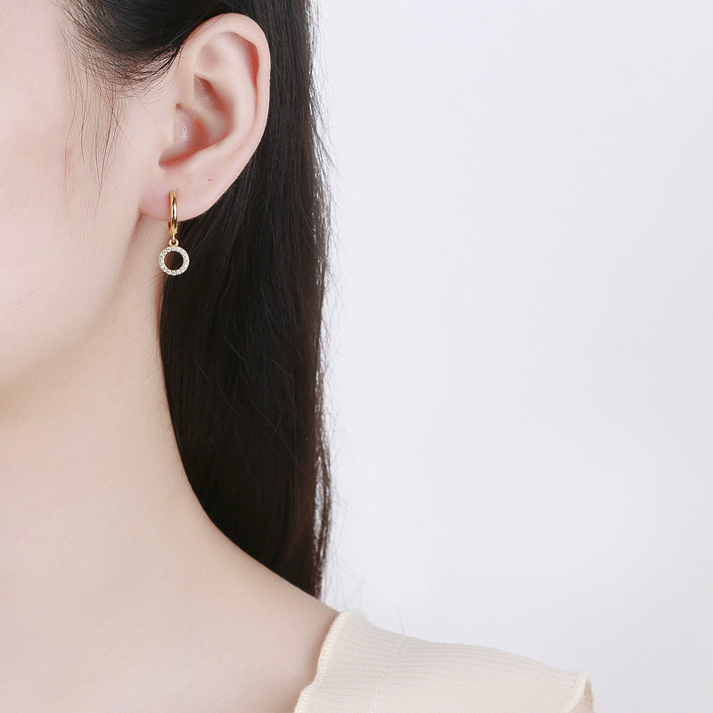 Women's earrings with sparkling circle pendant Calm Wears-https://detail.1688.com/offer/676139693077.html-Calm Wears-Platinum color-925-Calm Wears