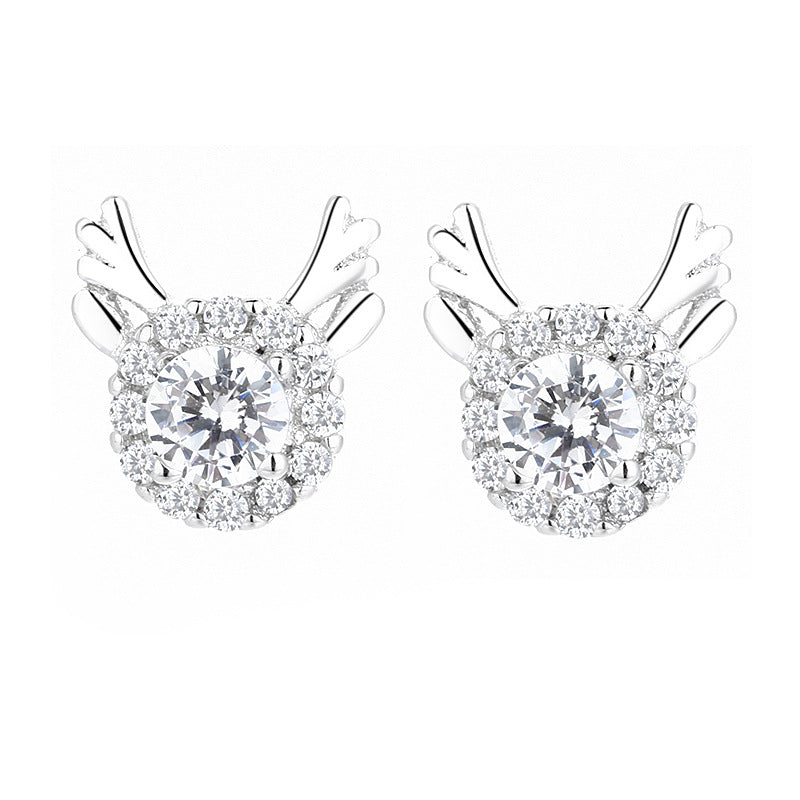 Women's earrings with sparkling crystals and playfully designed wings Calm Wears-https://detail.1688.com/offer/612941423402.html-Calm Wears-White-Size: Adjustable open size-Calm Wears
