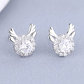 Women's earrings with sparkling crystals and playfully designed wings Calm Wears-https://detail.1688.com/offer/612941423402.html-Calm Wears-White-Size: Adjustable open size-Calm Wears