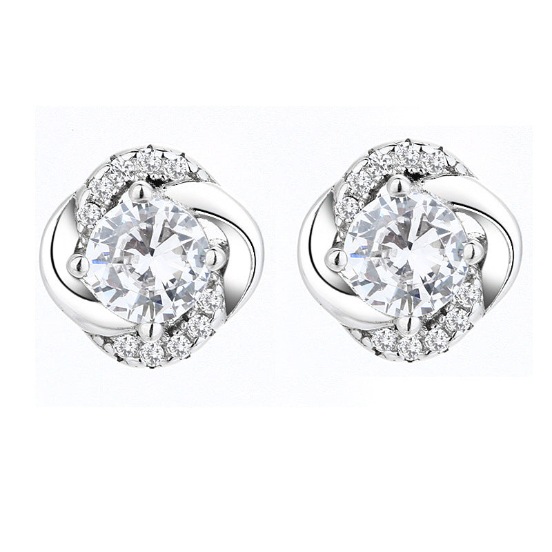 Women's earrings with sparkling cubic zirconia and elegant cable design Calm Wears-https://detail.1688.com/offer/612292244679.html-Calm Wears-White-925-Calm Wears