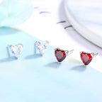 Women's earrings with sparkling heart accents made of high-quality stainless steel Calm Wears-https://detail.1688.com/offer/612811026788.html-Calm Wears-White-925-Calm Wears
