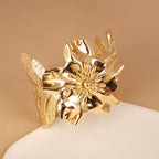 Women's elegant bracelet with artistic floral design Calm Wears-https://detail.1688.com/offer/844877378300.html-Calm Wears-Gold-Calm Wears
