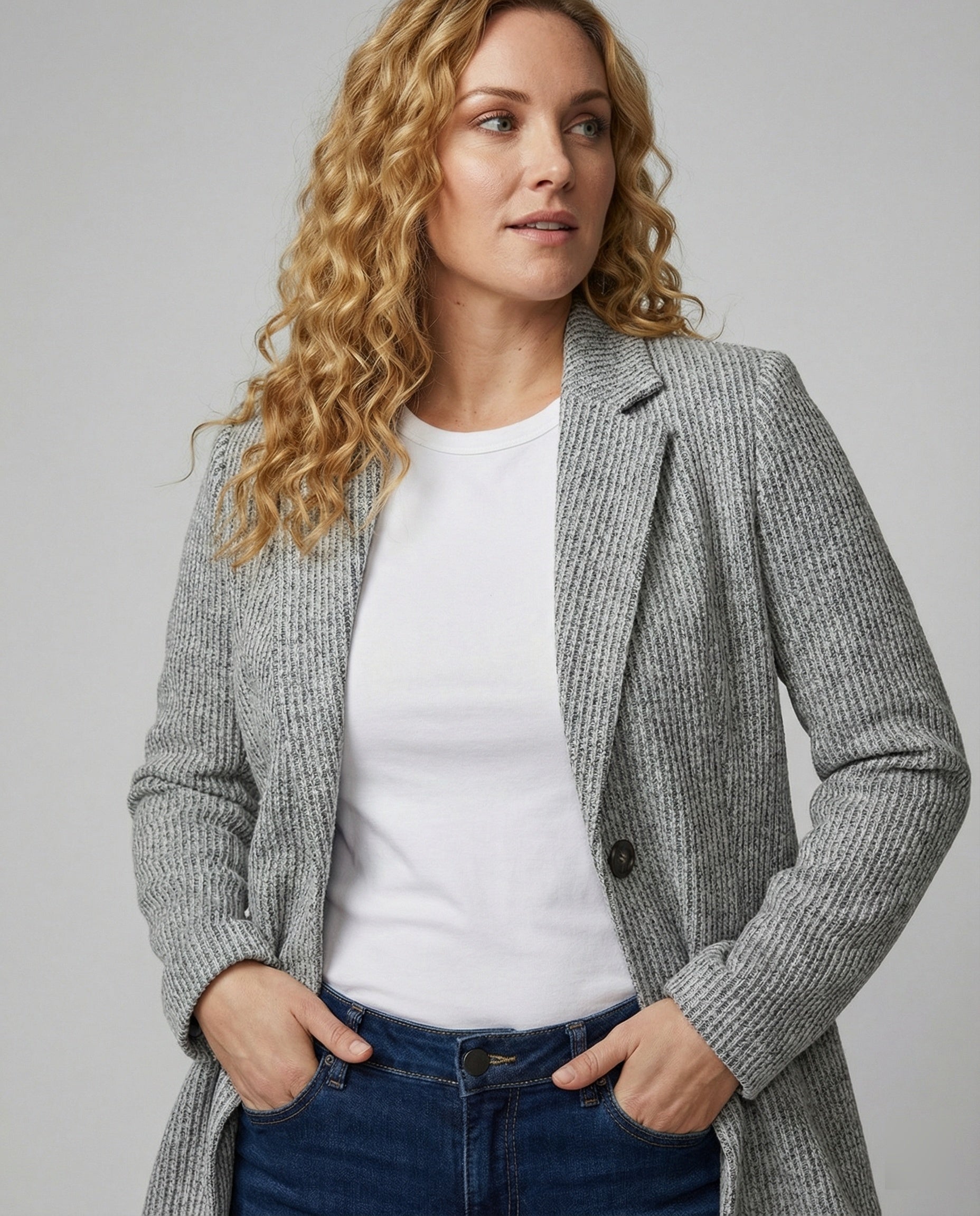 Women's Elegant Cardigan-https://detail.1688.com/offer/902588810332.html-Calm Wears-Gray-S-Calm Wears