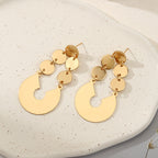 Women's elegant earrings with rustic, folded design Calm Wears-https://detail.1688.com/offer/726816325706.html-Calm Wears-Gold-Calm Wears