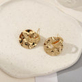 Women's elegant earrings with rustic, folded design Calm Wears-https://detail.1688.com/offer/726816325706.html-Calm Wears-Gold-Calm Wears
