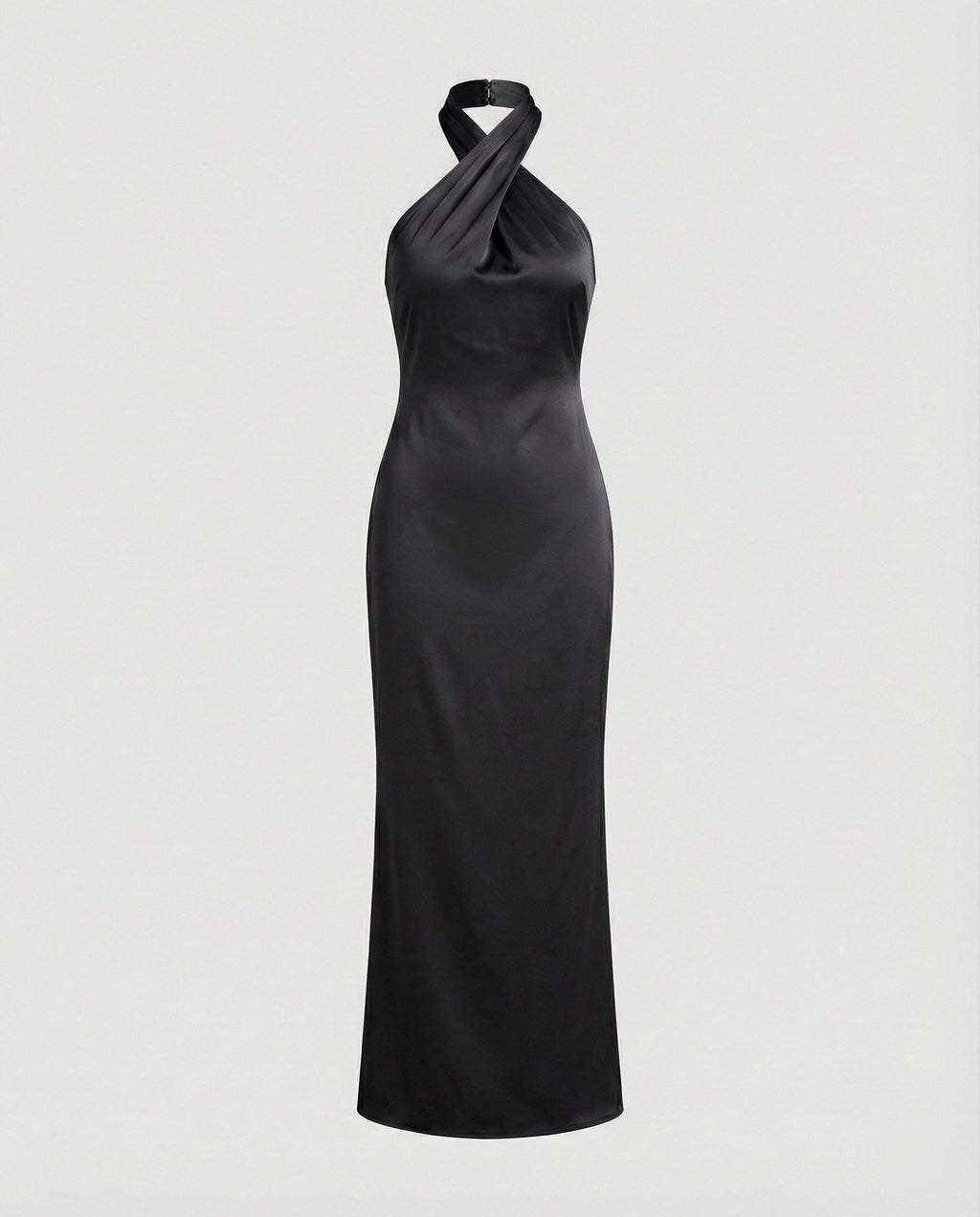 Women's Elegant Evening Dress with Asymmetrical Halter Neck and Figure-Flattering Cut-https://detail.1688.com/offer/911213746243.html-Calm Wears-Black-S-Calm Wears