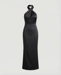 Women's Elegant Evening Dress with Asymmetrical Halter Neck and Figure-Flattering Cut-https://detail.1688.com/offer/911213746243.html-Calm Wears-Black-S-Calm Wears