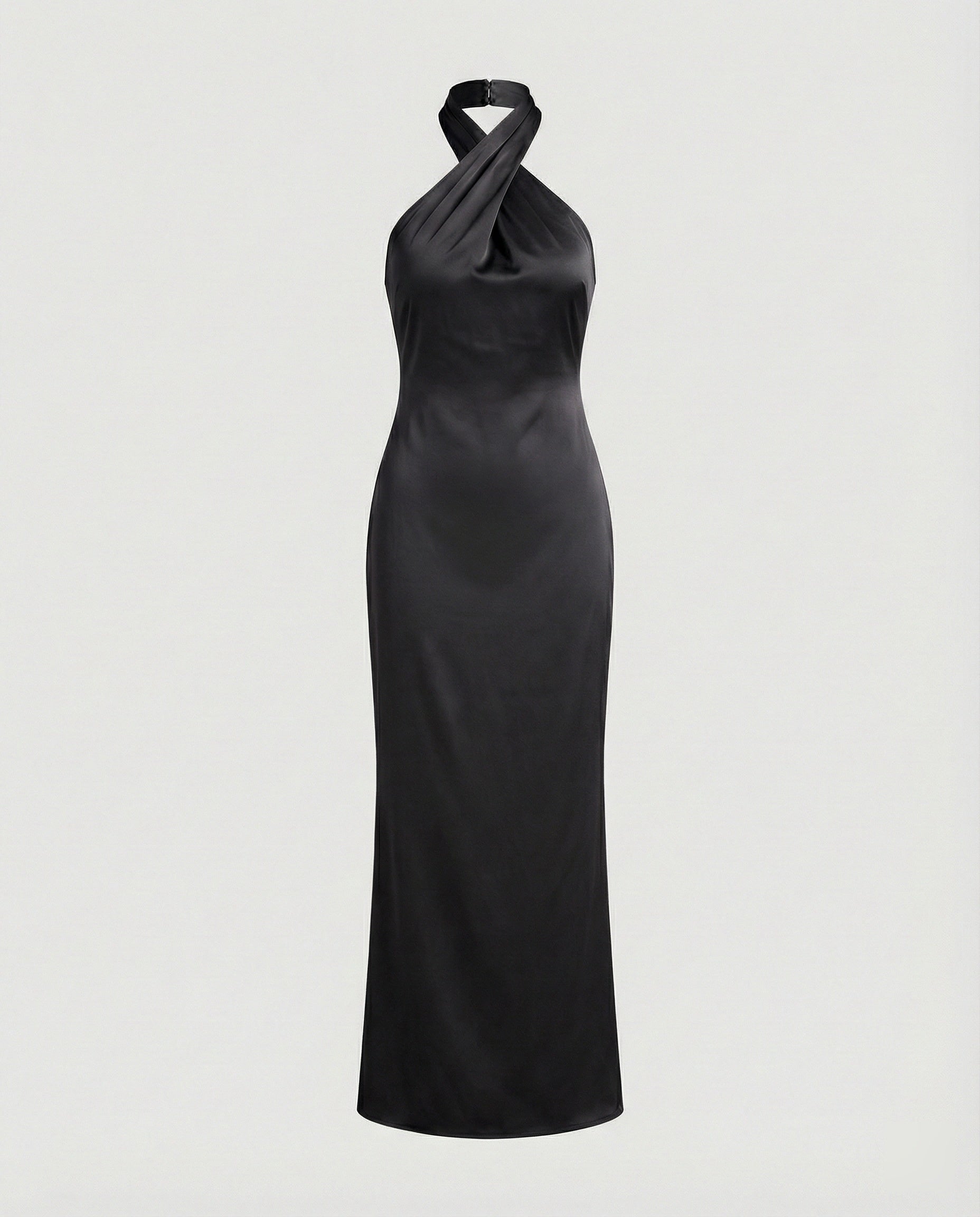 Women's Elegant Evening Dress with Asymmetrical Halter Neck and Figure-Flattering Cut-https://detail.1688.com/offer/911213746243.html-Calm Wears-Black-S-Calm Wears