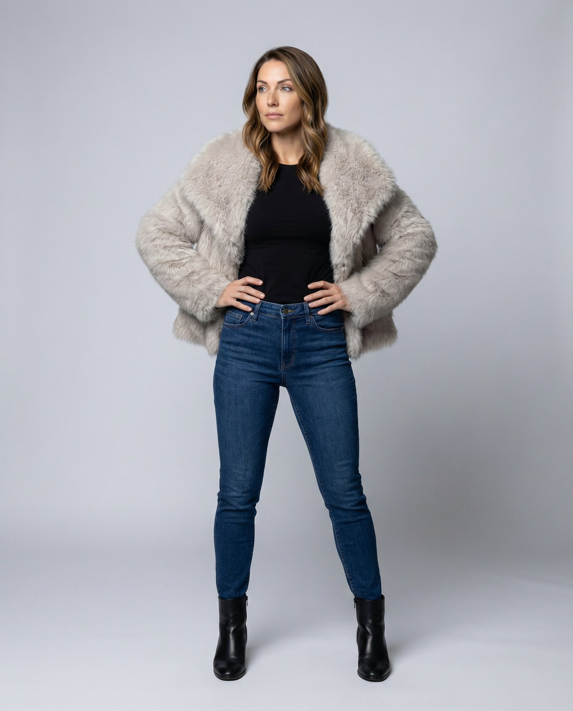 Women's Elegant Faux Fur Jacket-the goods hub20251115-Calm Wears-XS-Calm Wears