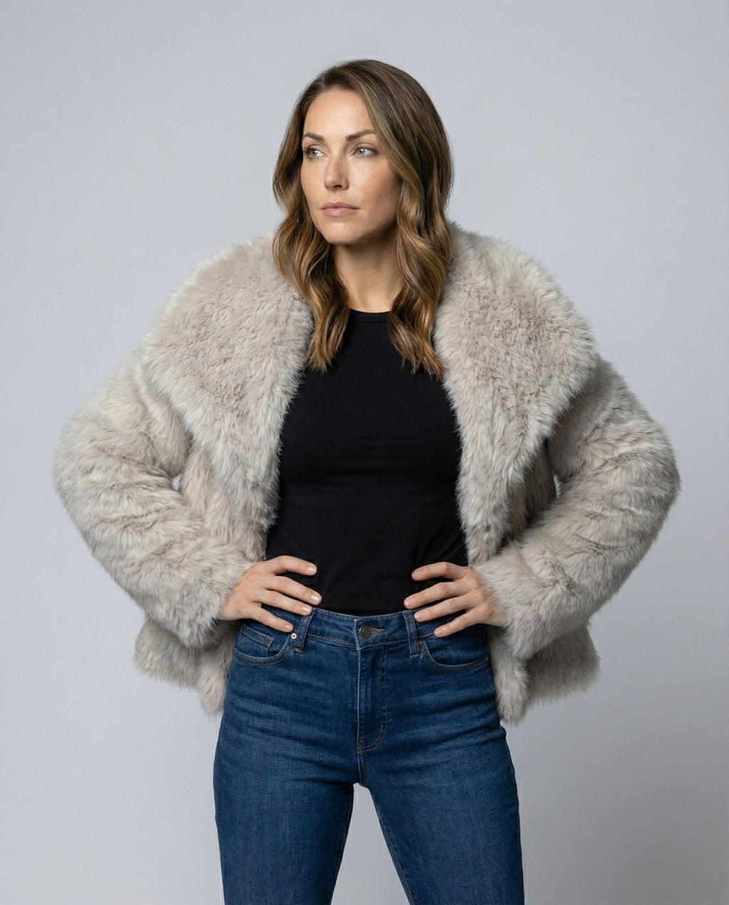 Women's Elegant Faux Fur Jacket-the goods hub20251115-Calm Wears-XS-Calm Wears