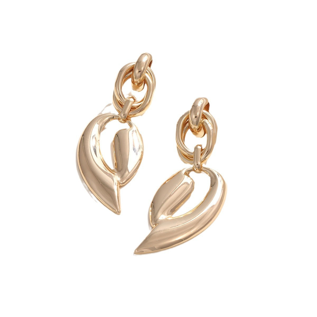 Women's Elegant Statement Earrings with Leaf Design Calm Wears-https://detail.1688.com/offer/836589830912.html-Calm Wears-Gold-Calm Wears