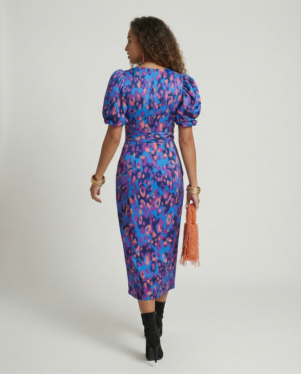 Women's evening dress with voluminous puff sleeves-https://detail.1688.com/offer/934051484863.html-Calm Wears-Blue-S-Calm Wears