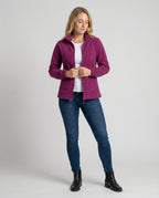 Women's Fleece Jacket Stand Collar-carro-moda-uk20250227-Calm Wears-Fuchsia-XS-Calm Wears