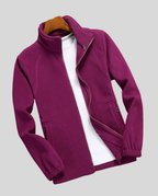 Women's Fleece Jacket Stand Collar-carro-moda-uk20250227-Calm Wears-Fuchsia-XS-Calm Wears