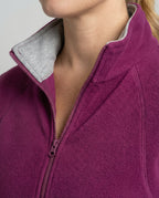 Women's Fleece Jacket Stand Collar-carro-moda-uk20250227-Calm Wears-Fuchsia-XS-Calm Wears