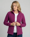 Women's Fleece Jacket Stand Collar-carro-moda-uk20250227-Calm Wears-Fuchsia-XS-Calm Wears