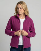 Women's Fleece Jacket Stand Collar-carro-moda-uk20250227-Calm Wears-Fuchsia-XS-Calm Wears