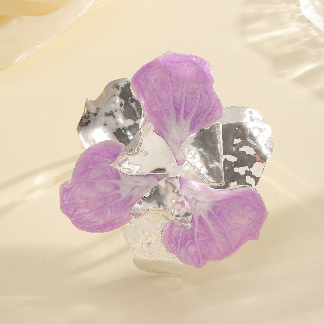 Women's flower-shaped ring made of shiny metal and high-quality epoxy resin Calm Wears-https://detail.1688.com/offer/962638738791.html-Calm Wears-Style 3-Calm Wears